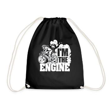 I'm the engine - Turnbeutel - Schwarz - Vorne