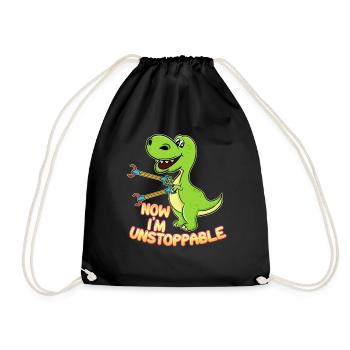 Now I Am Unstoppable - Turnbeutel - Schwarz - Vorne