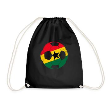 Ghana football, ghana - Drawstring Bag - black - Front