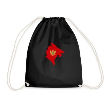 Lustiger Montenegro Spruch für Montenegriner! - Turnbeutel - Schwarz - Vorne