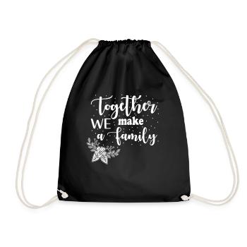 Famille Ensemble, nous sommes une famille - Sac de sport léger - noir - Devant