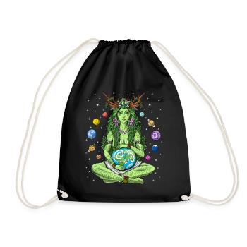 Goddess Gaia - Drawstring Bag - black - Front