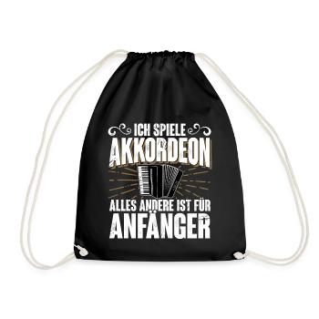 Akkordeon - Turnbeutel - Schwarz - Vorne