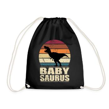 BébéSaure dinosaure Bébé Dino naissance Progéniture - Sac de sport léger - noir - Devant