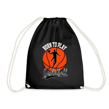 Né basket baskets basketteur - Sac de sport léger - noir - Devant