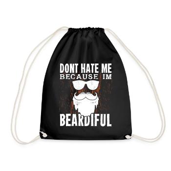 Bart Hipster Barbe Cadeau - Sac de sport léger - noir - Devant