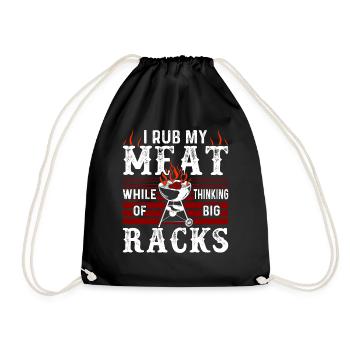 Grilling BBQ Grill Master Barbecue Gift - Drawstring Bag - black - Front