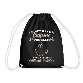 Coffee Caffeine - Drawstring Bag - black - Front