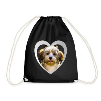 Havaneser - Havaneser Hund - Turnbeutel - Schwarz - Vorne