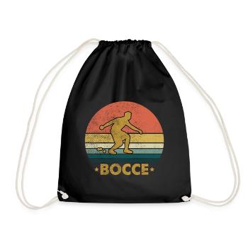 Bocce Bowling Ich Spiele Bocca Ball Spieler - Turnbeutel - Schwarz - Vorne