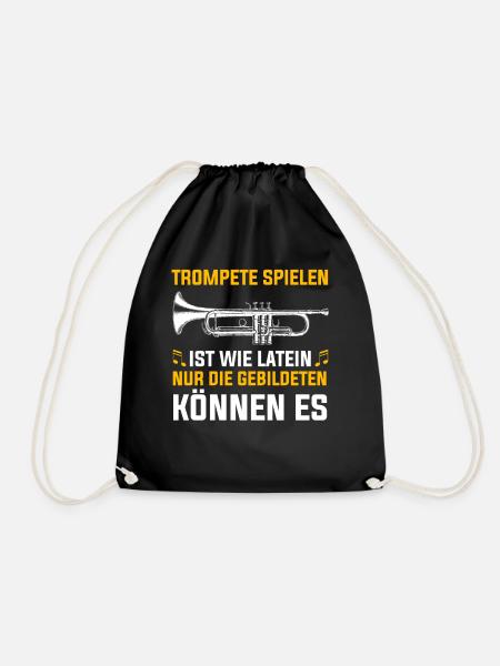Trompete Trompeter Orchester Blaskapelle - Turnbeutel - Schwarz