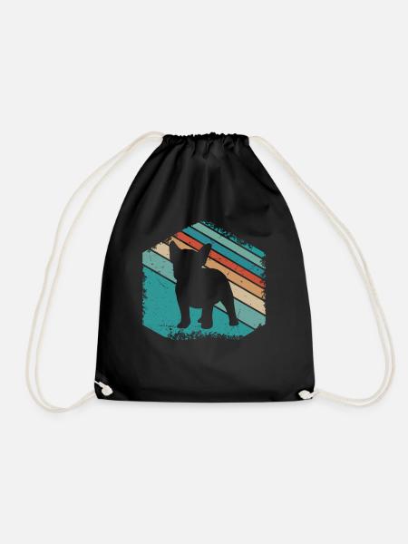 French Bulldog Süßer Hund Design - Turnbeutel - Schwarz