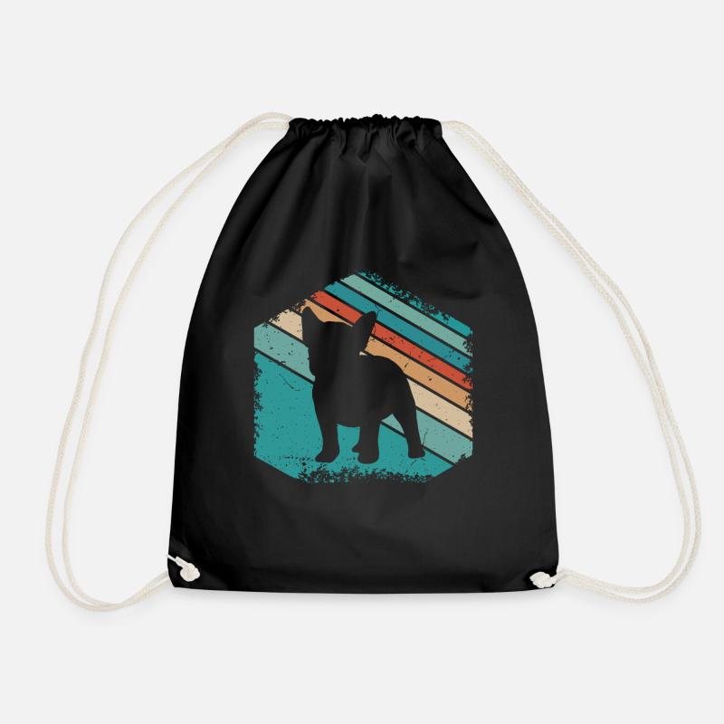 French Bulldog Süßer Hund Design - Turnbeutel - Schwarz