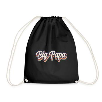 Big Papa Vintage Colors - Turnbeutel - Schwarz - Vorne
