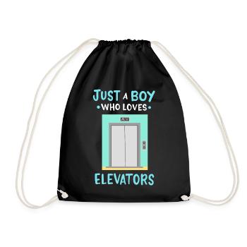 Elevator Elevator Technician Elevator Mechanics - Drawstring Bag - black - Front
