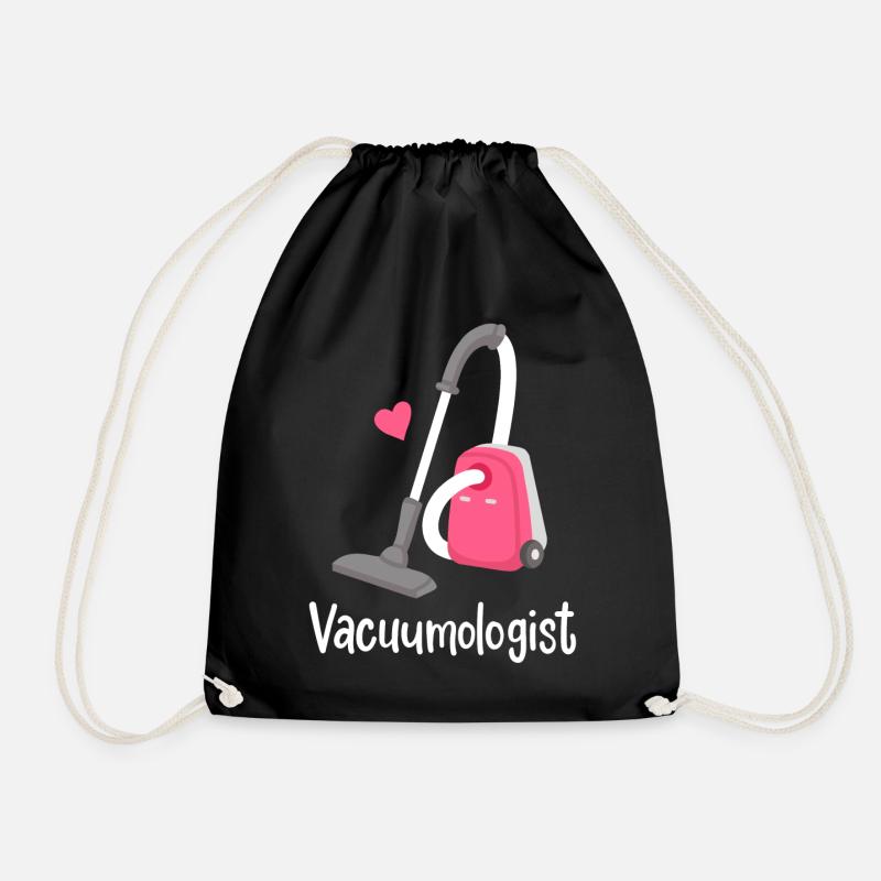 Vacuum Cleaner Vacuuming - Drawstring Bag - black
