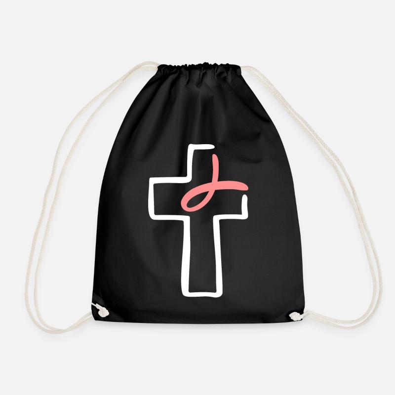 Glaube, LIebe Hoffnung Religion Weihnachtsgeschenk - Turnbeutel - Schwarz