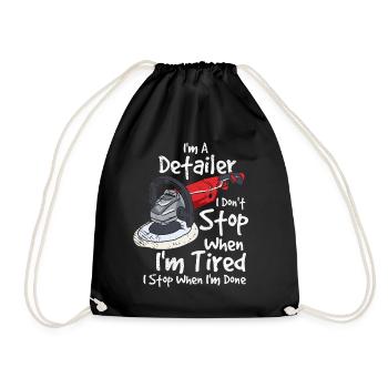 Auto Detailing Car Detailer - Drawstring Bag - black - Front