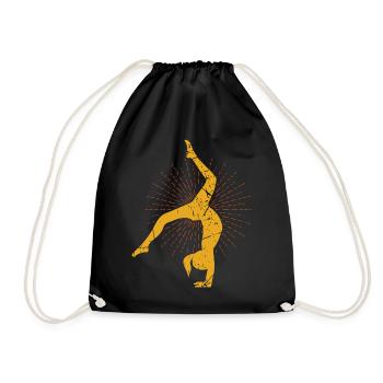 Gymnaste gymnaste gymnastique gymnastique - Sac de sport léger - noir - Devant