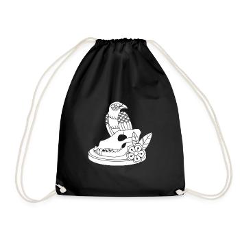 Dark Academia Rabe - Drawstring Bag - black - Front