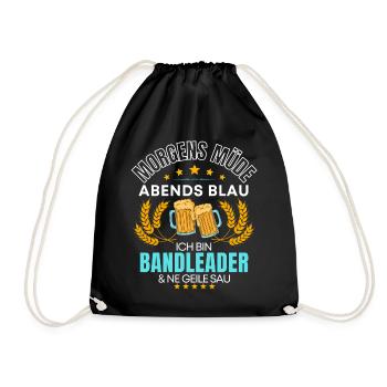 ICH BIN DER BANDLEADER DIE GEILE SAU! SÄNGER BAND - Turnbeutel - Schwarz - Vorne