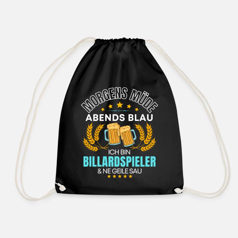 ICH BIN DER BILLARDSPIELER DIE GEILE SAU! BILLARD - Turnbeutel - Schwarz