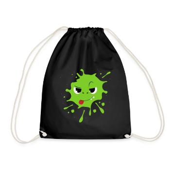 Monster Kids Face Sweet Naughty Color SmackS Splash - Drawstring Bag - black - Front