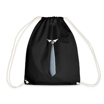 Tie with ducks - Drawstring Bag - black - Front