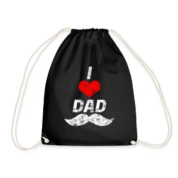 I love Dad - Drawstring Bag - black - Front