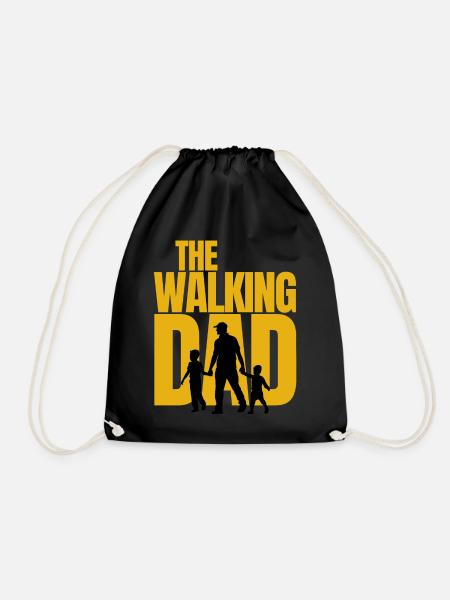 The walking Dad - Papa Papi Vater Vatertag - Turnbeutel - Schwarz