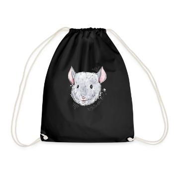 Retro Chinchilla Besitzer & Chinchilla Flüsterer - Turnbeutel - Schwarz - Vorne