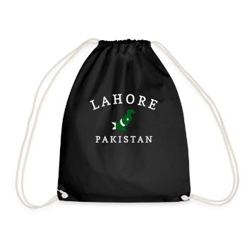 Lahore skyline, Pakistan - Drawstring Bag - black - Front