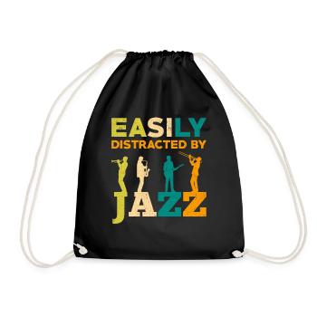 Jazz Musik - Turnbeutel - Schwarz - Vorne