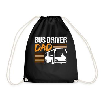 Dad Father Bus Driver Bus Driver Job Gift - Drawstring Bag - black - Front