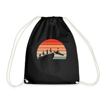 Kayak Evolution Kayak Kayaker Paddle Boat Canoe - Drawstring Bag - black - Front