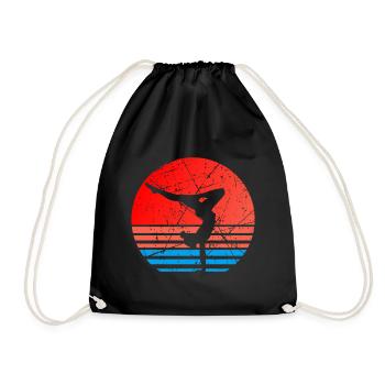 Gymnaste gymnaste gymnastique gymnastique - Sac de sport léger - noir - Devant