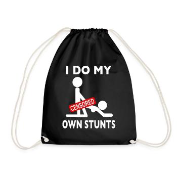 I Do All My Own Stunts Strichmännchen Sexe - Sac de sport léger - noir - Devant