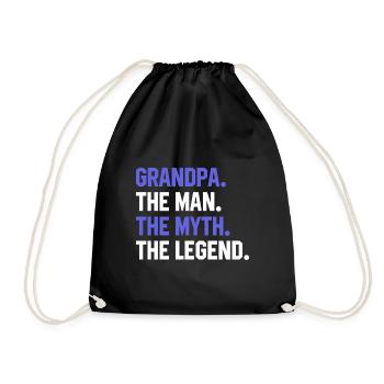 GRANDPA THE MAN THE MYTH THE LEGEND - Fathers Day - Drawstring Bag - black - Front