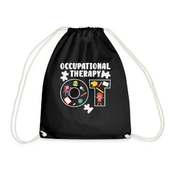 Occupational Therapist Kids Health-Care Worker - Drawstring Bag - black - Front