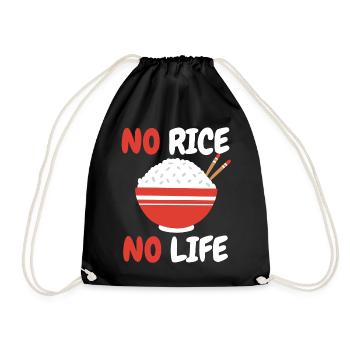 Rice Filipino Philippines Asian Food - Drawstring Bag - black - Front