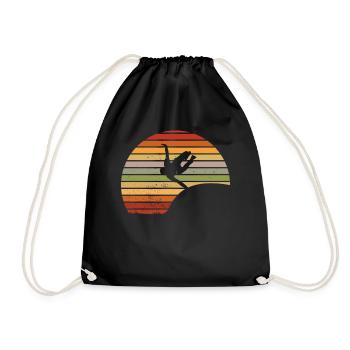 Parkour Retro - Drawstring Bag - black - Front