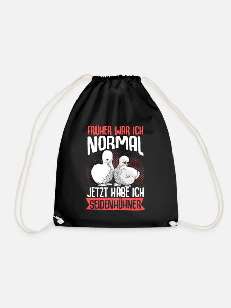 Seidenhuhn Seidenhühner Silkie Hühner Geschenk - Turnbeutel - Schwarz