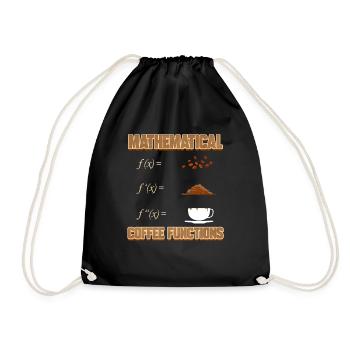 Mathematische Kaffee Funktionen Mathematiker - Turnbeutel - Schwarz - Vorne