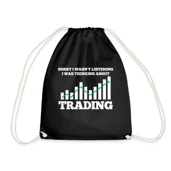 Trading Trading Exchange - Drawstring Bag - black - Front