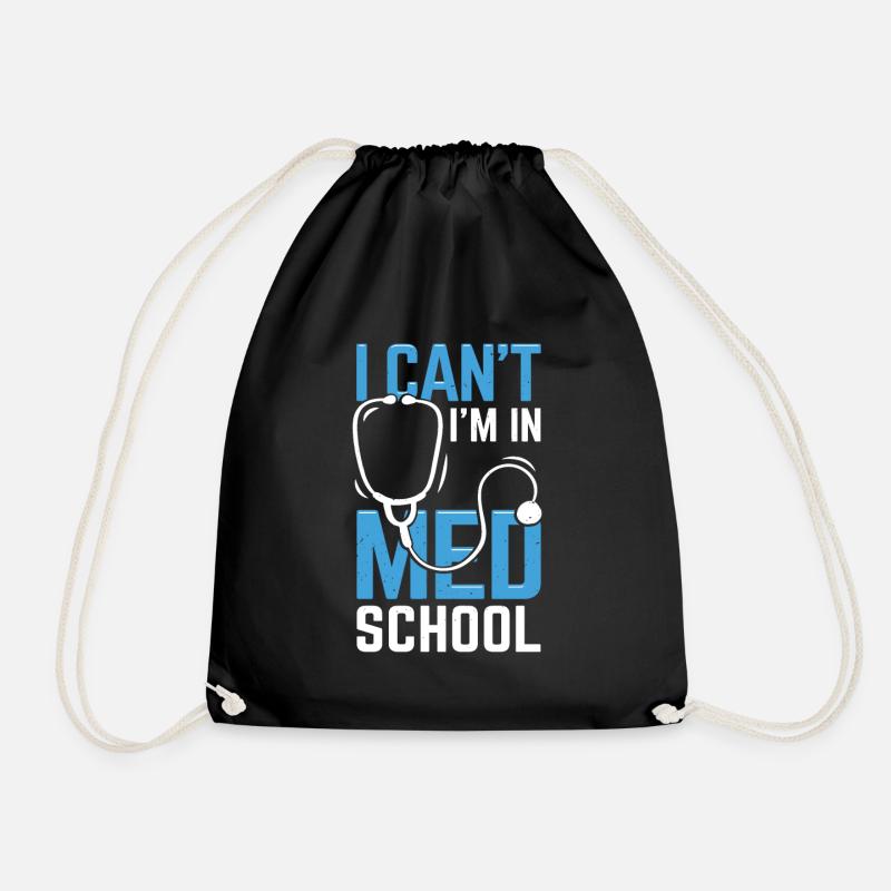 Medical Student Study Medical Student Gift - Drawstring Bag - black