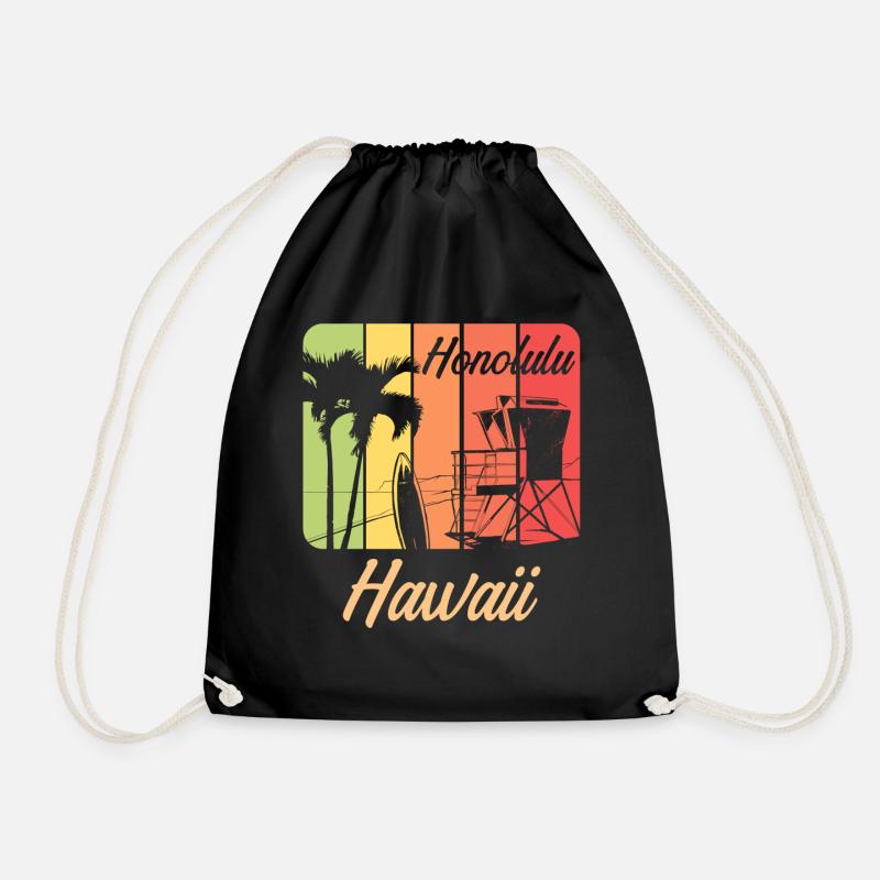 Hawaii Honolulu - Turnbeutel - Schwarz