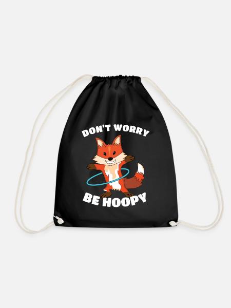 Hula Hupp Fuchs dont worry be hoopy - Turnbeutel - Schwarz