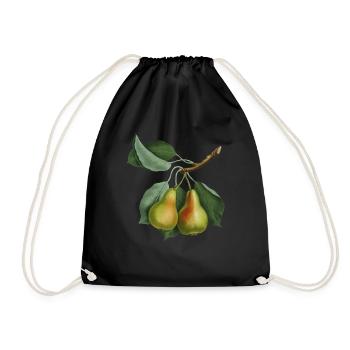 Poire vintage, Illustration botanique, Dessin - Sac de sport léger - noir - Devant