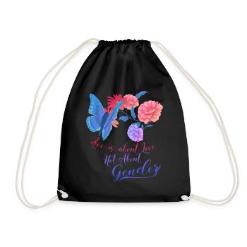 Bi-Pride-Butterfly Love est une question d’amour pas de Geschl - Sac de sport léger - noir - Devant