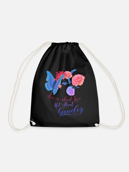 Bi-Stolz-Butterfly Love Is About Love Nicht Geschl - Turnbeutel - Schwarz